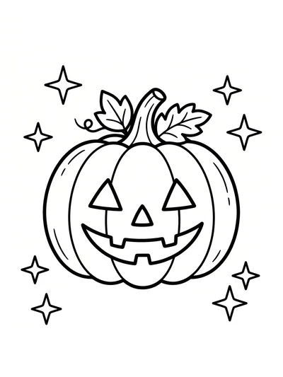 Kolorowanka Dynia Halloween do druku